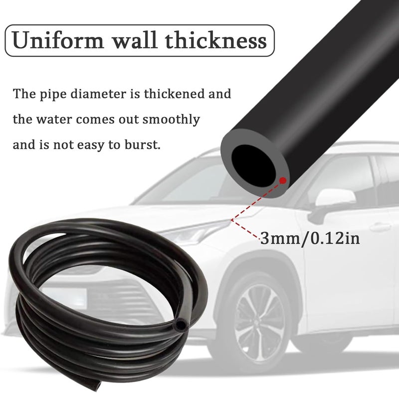 vvag 10 FT Vacuum Hose Automotive, Tubing Hose Silicone Pipe Vacuum Hose Kit Vacuum Tubing Hose Line Replacement Car Accessories for Car Truck SUV(Black) (5/16 Inch) - Image 5