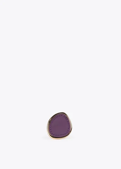 Lola Casademunt Gold Ring With Faux Leather