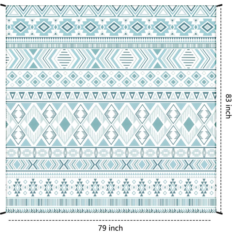 WIWIGO Beach Blanket Waterproof Sandproof Beach Mat 79" X 83"/10'x9'for 2-8 Adults Quick Drying Outdoor Picnic Mat Beach Accessories for Travel, Camping, Hiking - Image 2