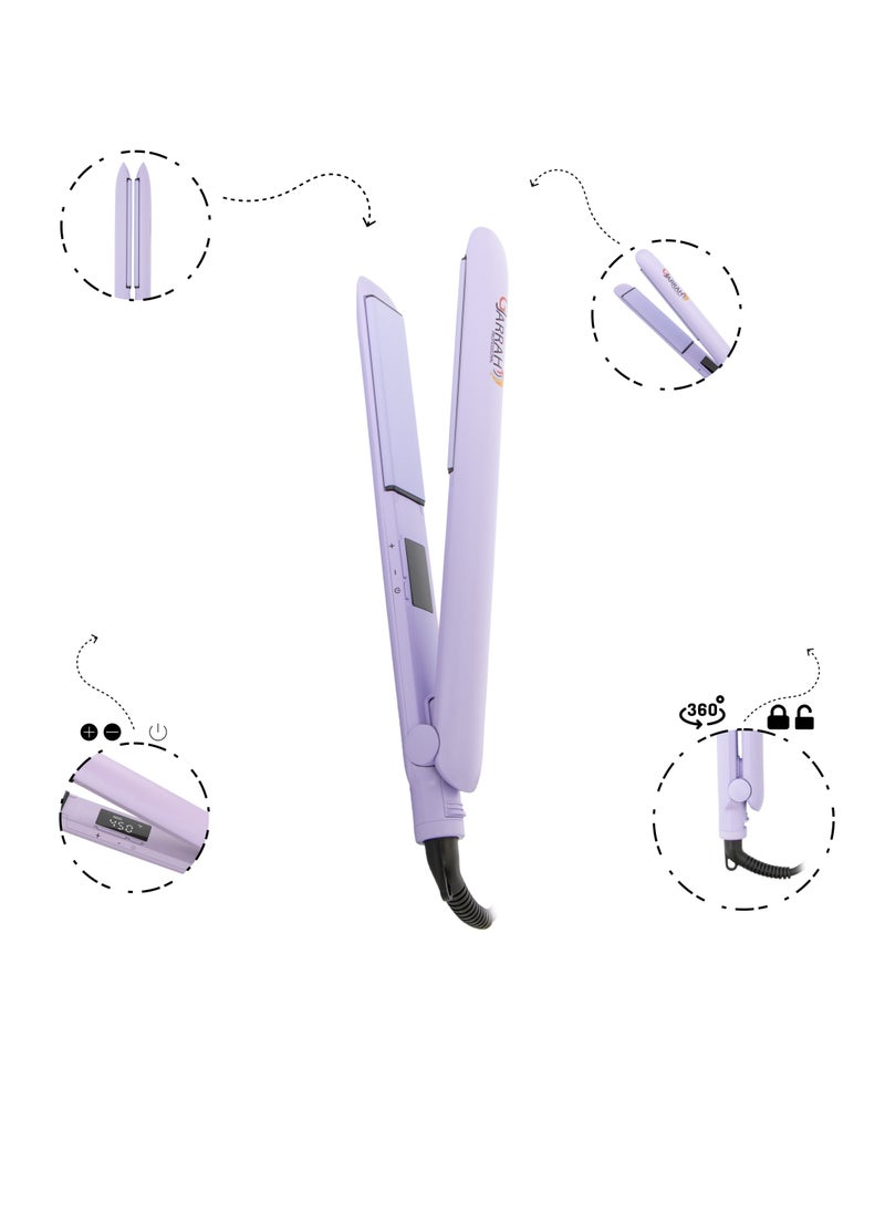 Professional Ceramic Hair Straightener Purple color