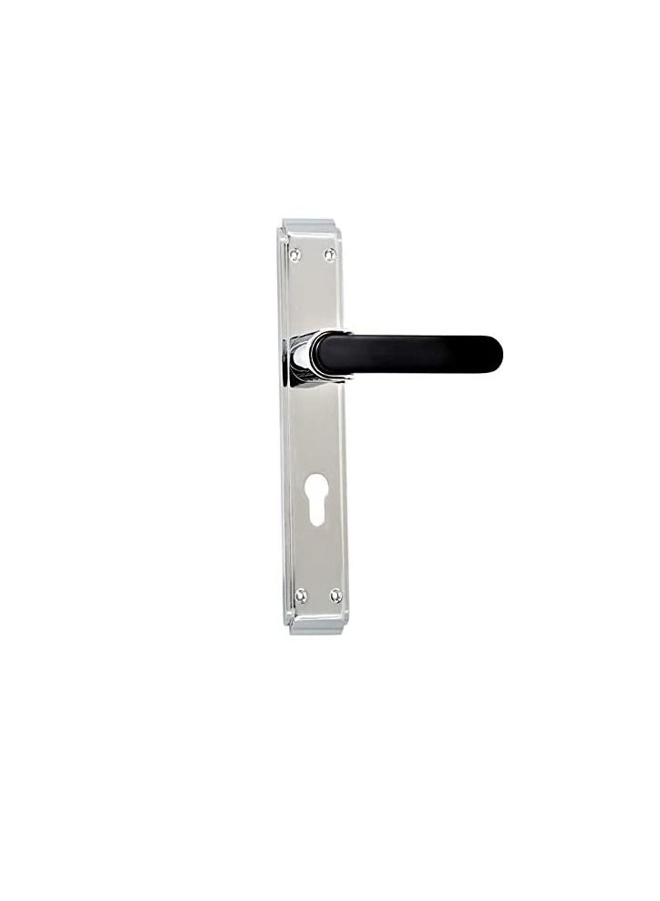 روبستلاين ROBUSTLINE Door Lockset (مقبض و Lockbody) | 85 ملم إلى المركز | اللون الفضي والأسود - Image 1