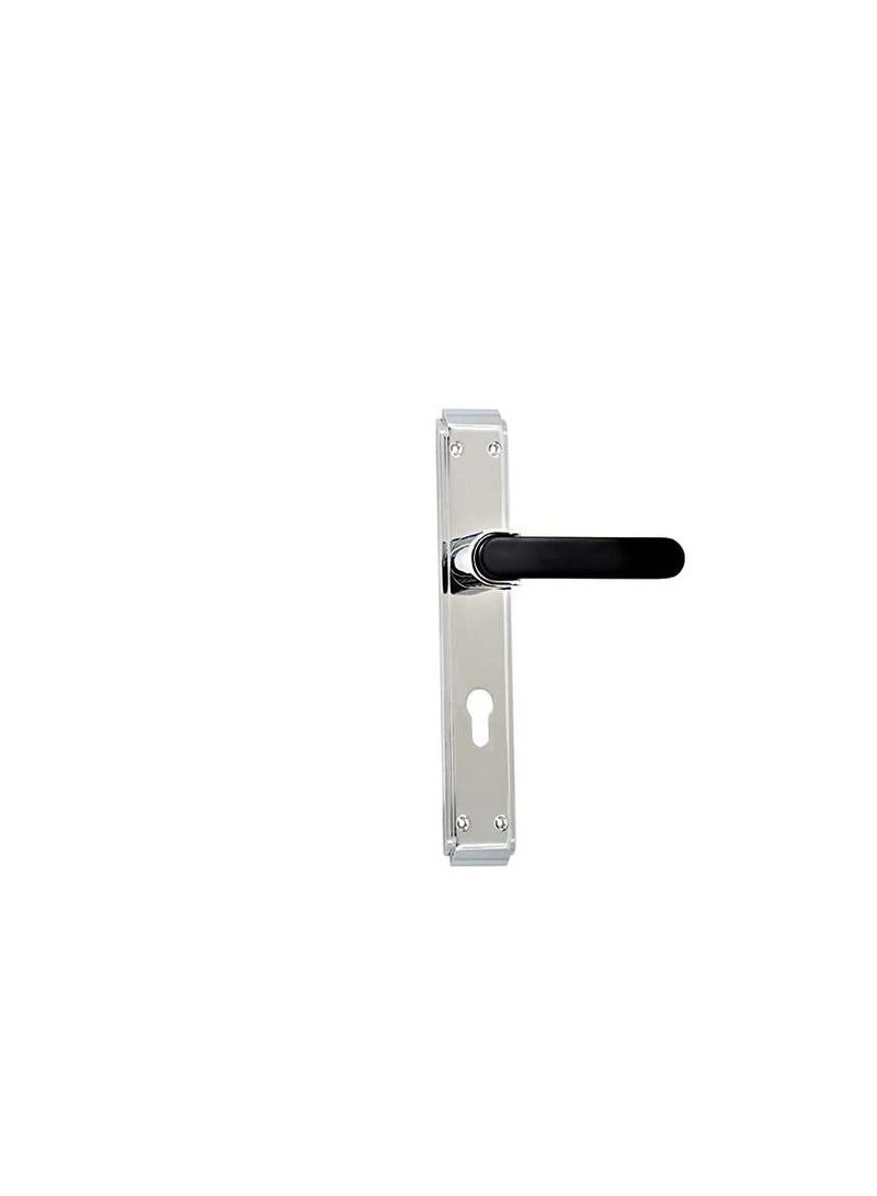 روبستلاين ROBUSTLINE Door Lockset (مقبض و Lockbody) | 85 ملم إلى المركز | اللون الفضي والأسود - Image 2