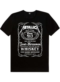 Rock&Roll Metallica Jack Logo Black Short Sleeve T-Shirt  - Image 1