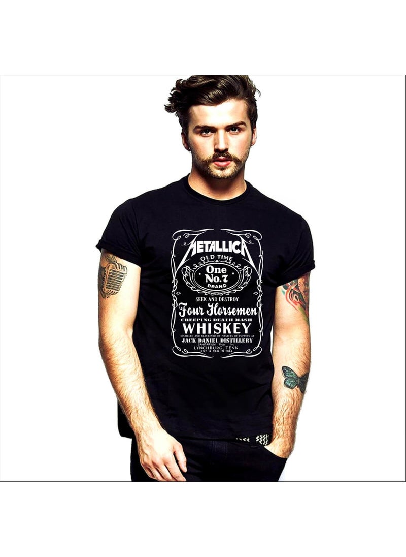 Rock&Roll Metallica Jack Logo Black Short Sleeve T-Shirt  - Image 5