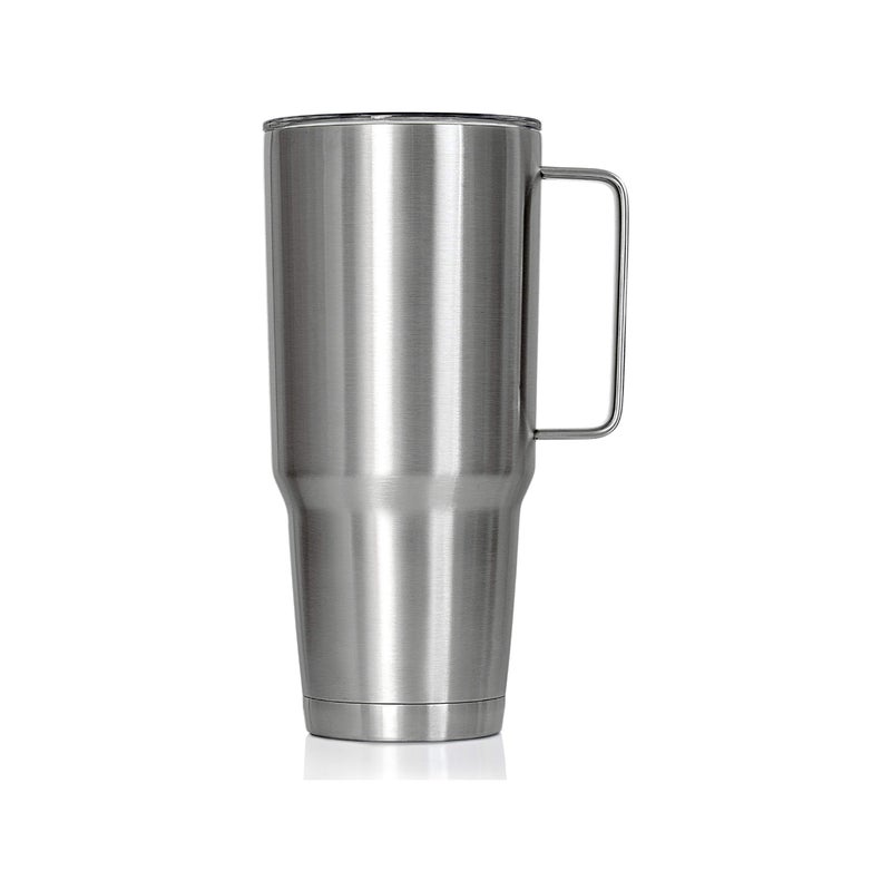Maxam XPAC 64 Ounce Double Vacuum Wall Stainless Steel Vacuum Insulated Tumbler with Lid and Handle Fits in a 4 Inch Wide Car Beverage Holder