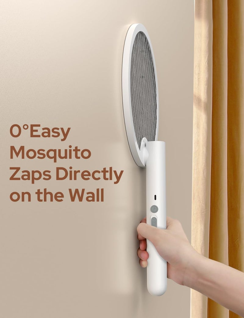 UN1QUE U1 UN1QUE Foldable Swivel Mosquito Bat, 3 in 1 Mosquito Racket USB Rechargeable, Bug Zapper Electric Fly Swatter with UV Light Lamp, Hangable Mosquito Swatter Racket w/Long Lasting Lithium-ion Battery - Image 2
