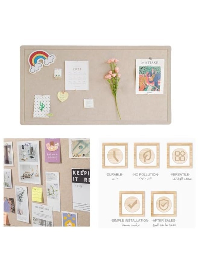 Arabest Foldable Large Felt Bulletin Board, Folding Cork Board Alternative, Cork Board Alternative for Wall, Decorative Picture Framed Display Board with 20 Rose Pins,(60*120cm) - Image 2
