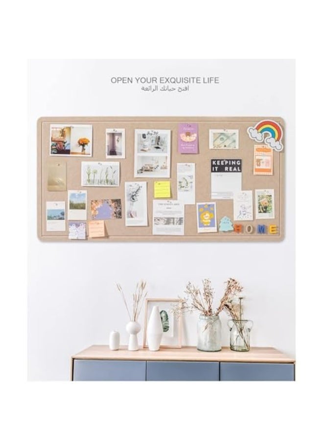 Arabest Foldable Large Felt Bulletin Board, Folding Cork Board Alternative, Cork Board Alternative for Wall, Decorative Picture Framed Display Board with 20 Rose Pins,(60*120cm) - Image 5