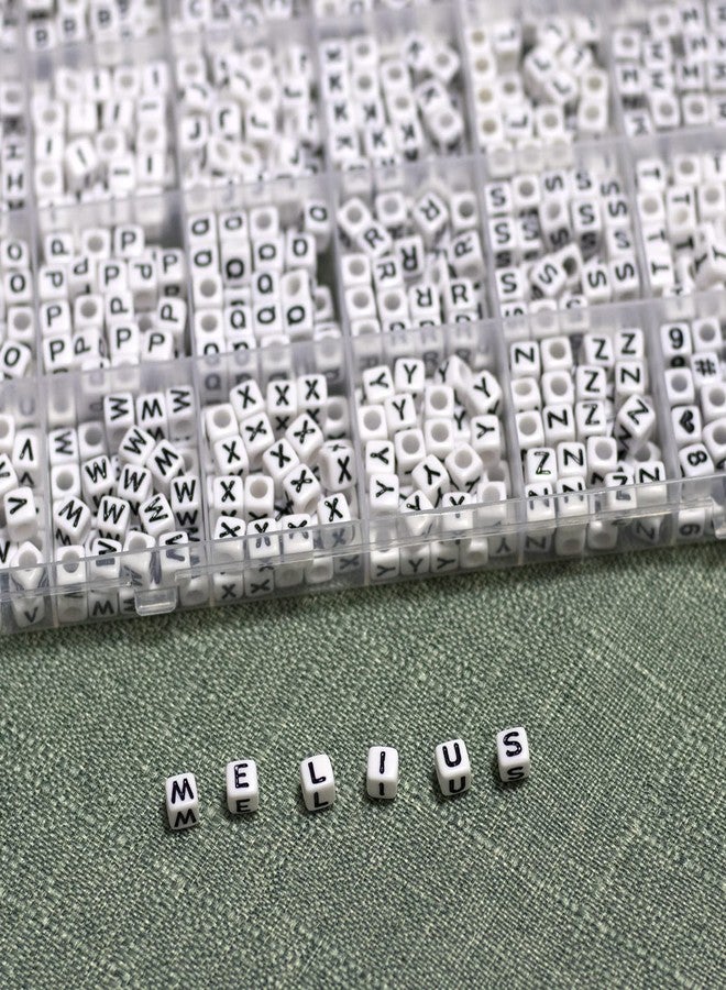 MELIUS Acrylic Square Letter Beads, 1120Pcs 6x6mm in Alphabetical Order A-Z with Numbers Colorful Hearts Cube Beads for Jewelry Making, DIY Necklaces, Key Chains, Bracelets - Image 5