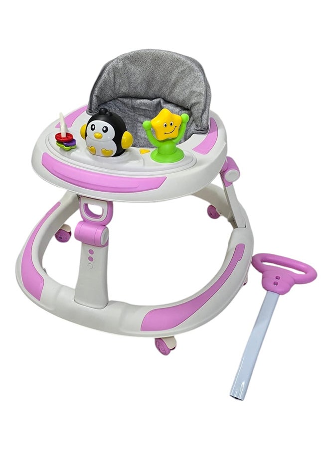 BABYCARA Baby Walker With Parental Handle Anti-Rollover Folding With Music, 6 - 18 Months  - Image 4