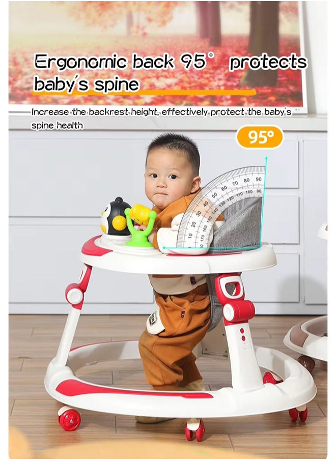 BABYCARA Baby Walker With Parental Handle Anti-Rollover Folding With Music, 6 - 18 Months  - Image 5
