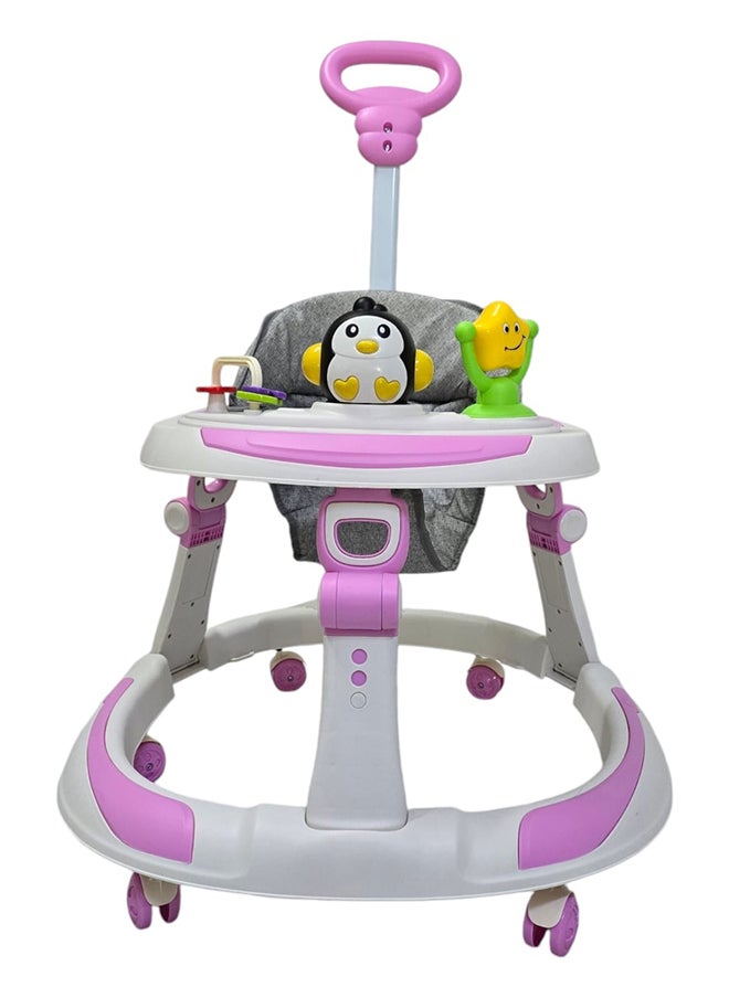 BABYCARA Baby Walker With Parental Handle Anti-Rollover Folding With Music, 6 - 18 Months  - Image 2