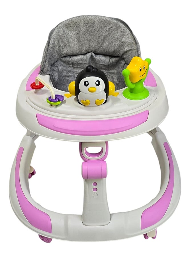BABYCARA Baby Walker With Parental Handle Anti-Rollover Folding With Music, 6 - 18 Months  - Image 3