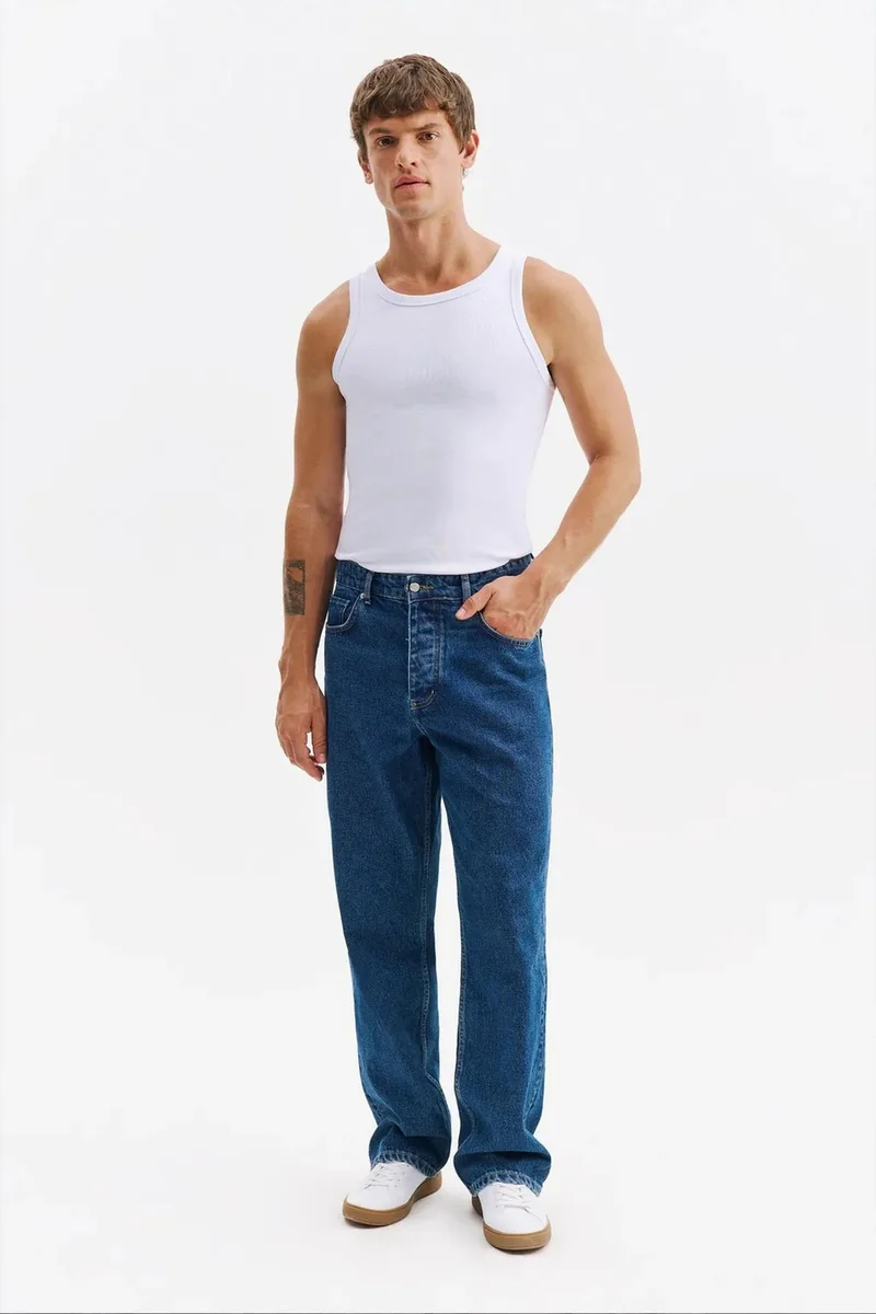Giesto Mid Blue Denim GIESTO Men's Suit Pants for Men | Best Price UAE