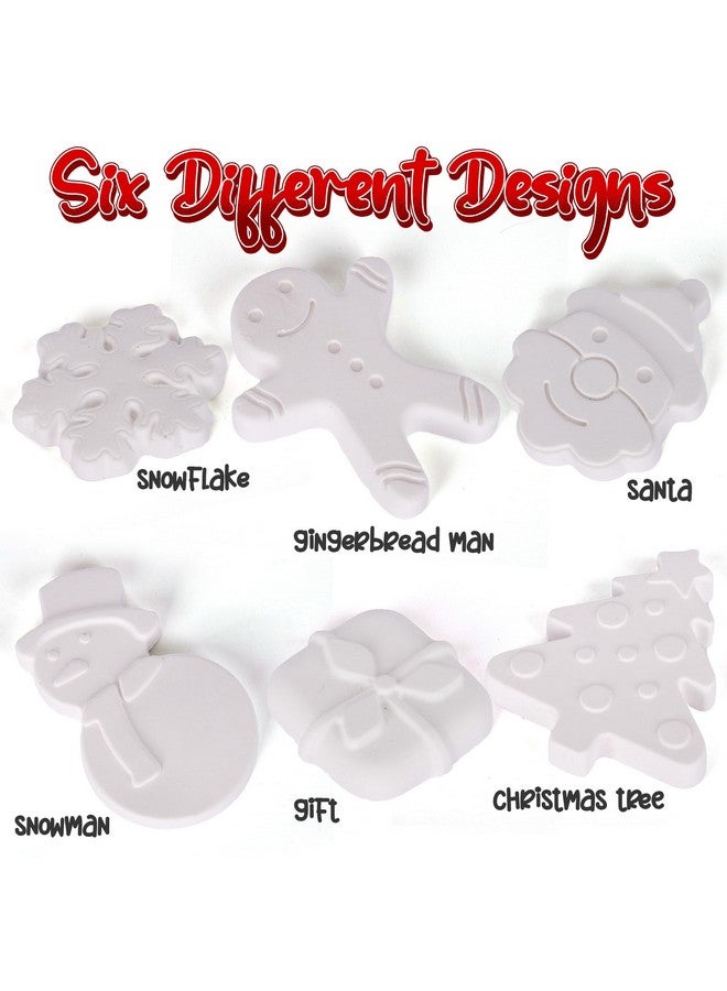 ArtCreativity مجموعة طلاء السيراميك لعيد الميلاد من آرت كرييتيفيتي للأطفال - 6 تماثيل سيراميك، 2 مجموعة طلاء، و2 فرشاة - حرف طلاء عيد الميلاد DIY للأطفال من 3 إلى 8 سنوات - مجموعة نشاط الطلاء للأطفال - Image 2