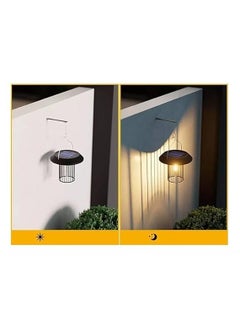 SHOPLUV SHOPLUV Solar Light Outdoor Hanging Vintage Metal Solar Lantern Light with Waterproof Edison Bulb Decorative for PatioBackyard Warm Yellow Light Pack of 1  - Image 5