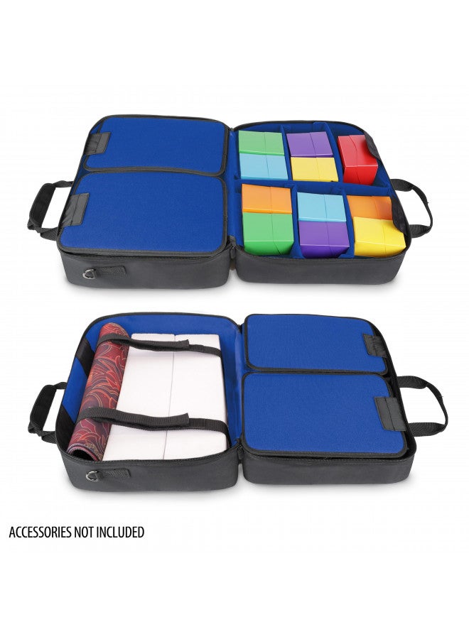 USA Gear USA Gear XL Magic The Gathering MTG Deck Box Bag Travel Case - Large MTG Card Storage Bag with Padded Shoulder Strap, Customizable Interior, Weather Resistant - Fits Deck Boxes & Sleeved Cards - Blue - Image 3