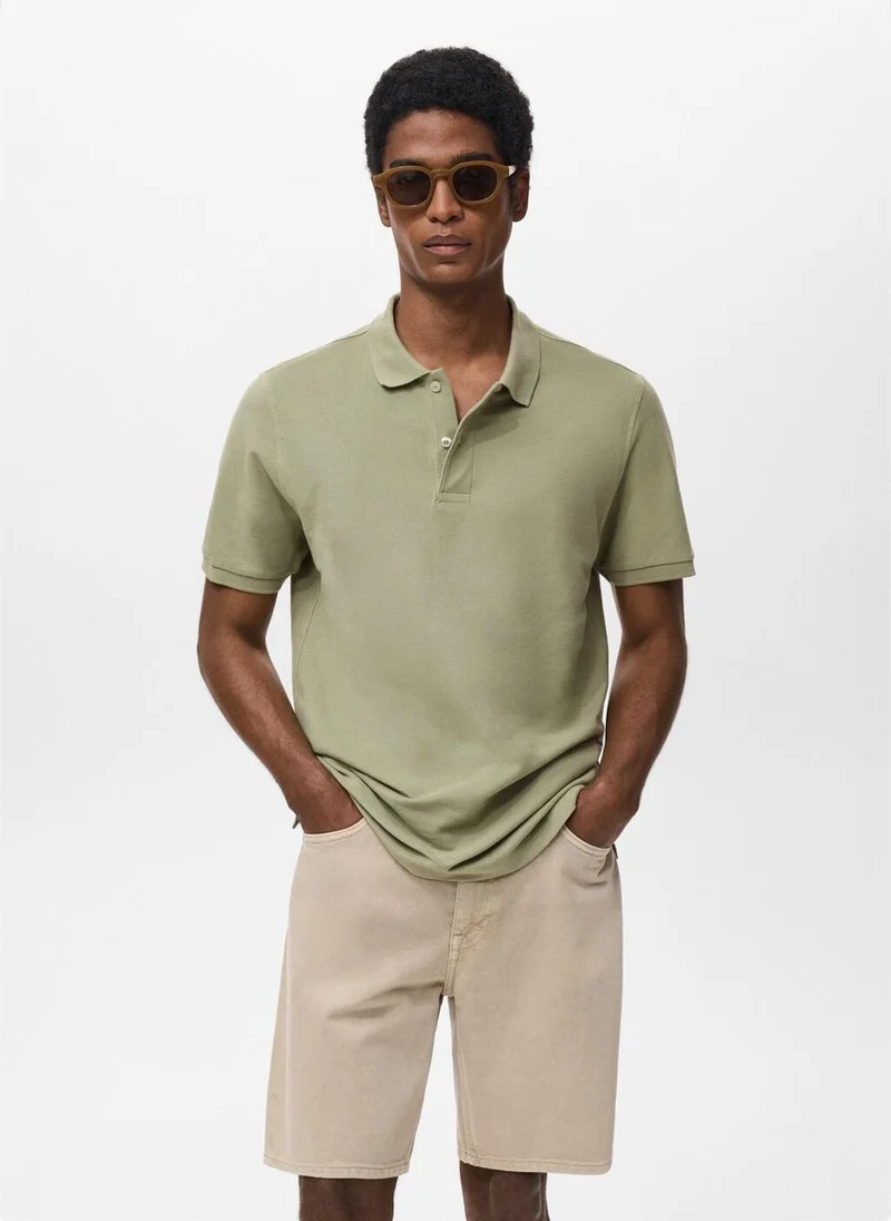 Mango Man Regular-Fit  Piqué Polo Shirt
