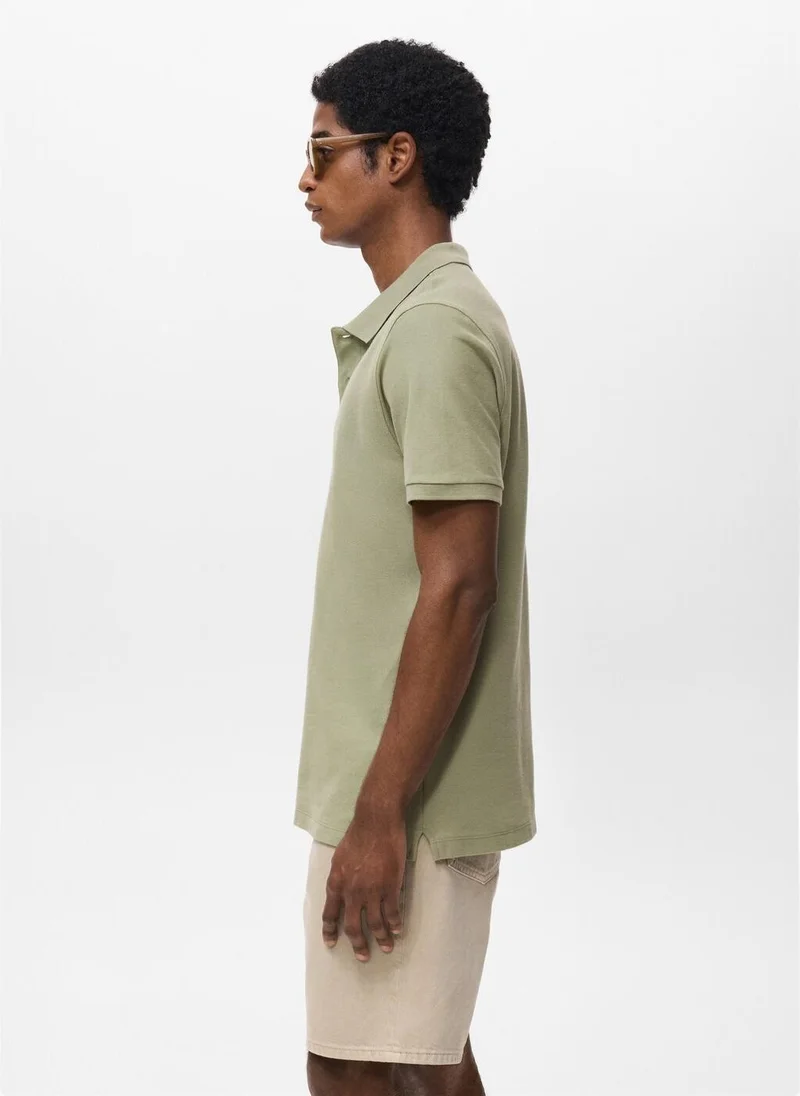 Mango Man Regular-Fit  Piqué Polo Shirt