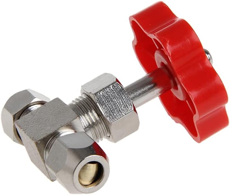 مقبس صمام الخلاط المصنوع من النحاس المطلي بالنيكل، صمام الإبرة، مقاس 6 مم - Image 3