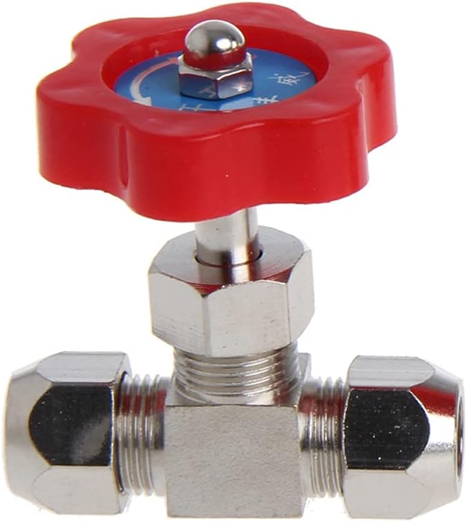 مقبس صمام الخلاط المصنوع من النحاس المطلي بالنيكل، صمام الإبرة، مقاس 6 مم - Image 1