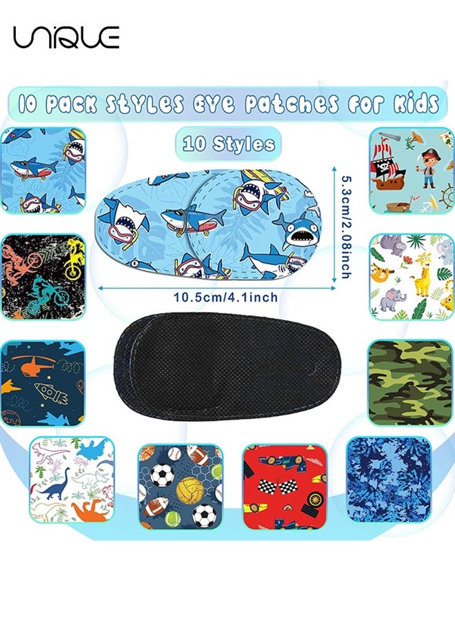 Unique 10Pcs Eye Patch for Kids | Soft Adjustable Eye Patches for Lazy Eye | Eyepatch for Glasses Fits Right & Left Eyes | Ideal for Amblyopia & Strabismus Therapy - Image 2