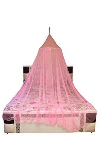 Creative Textiles Polyester Portable Lightweight Mosquito Net Pop-Up Tent for Home and Travel (Double Bed, Pink) - Image 3