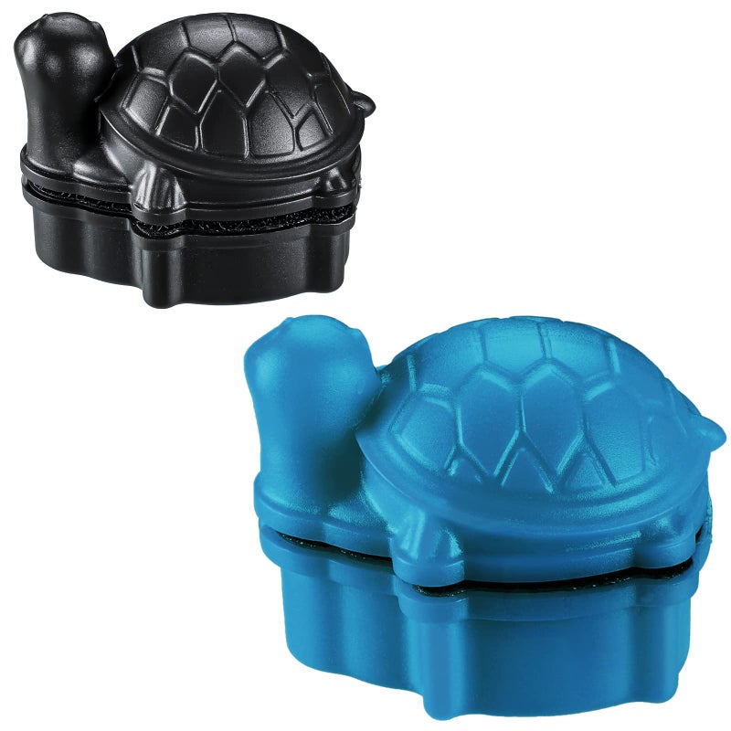 2 Pcs Algae Cleaning Scrapers Aquarium Tank Glass Brush Small Aquarium Magnet Cleaner Fish Tank Algae Cleaner Magnetic Cistern Glass Detergent for Fish Urn DetergentTortoiseBlue Coffee Black