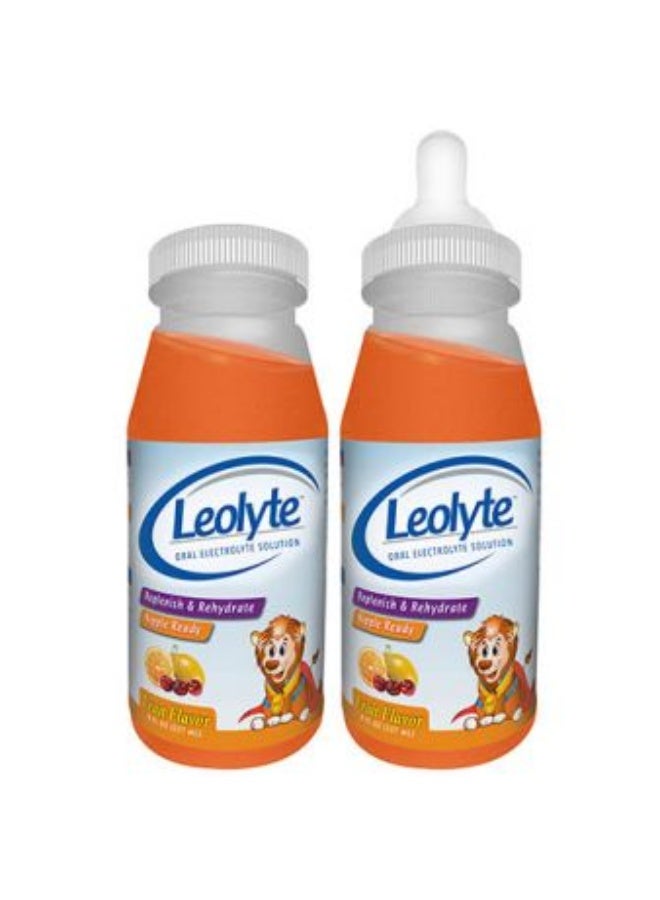 Leolyte Fruit-Flavored Oral Rehydration Solution – 4 Bottles x 237 ml - Image 1