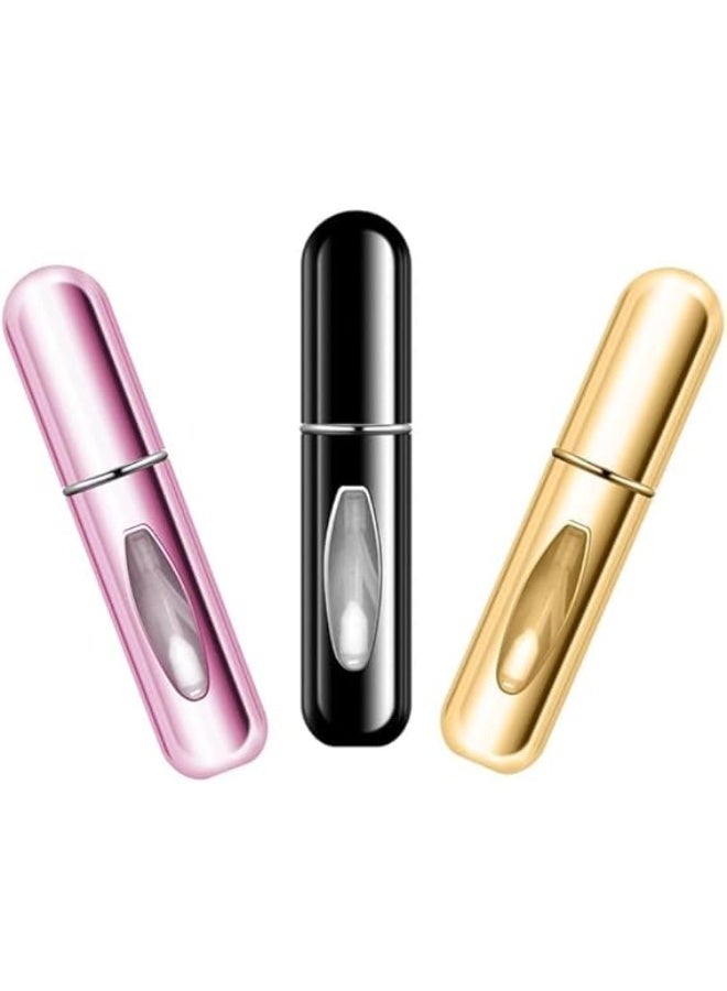 Portable Travel Perfume Set of 3 pieces - Mini Perfume Atomizer - Portable Perfume Spray Can - Mini Perfume Bottle - Travel Perfume Atomizer - Refillable Perfume Box - Multicolor - Image 1