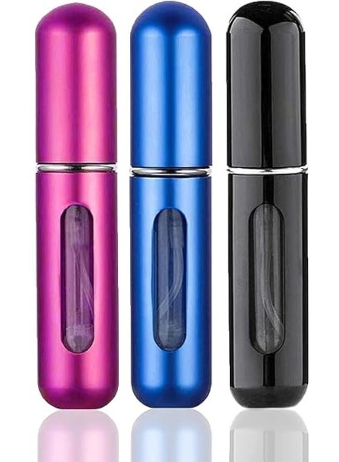 Portable Travel Perfume Set of 3 pieces - Mini Perfume Atomizer - Portable Perfume Spray Can - Mini Perfume Bottle - Travel Perfume Atomizer - Refillable Perfume Box - Multicolor - Image 5