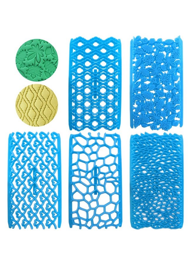 Hengke 5 Pcs Cake Fondant Embossing Mould Cake Decor Fondant Impression Mold Set Different Patterns Fondant Embosser Baking Decoration Mold For Fondant Cake Candy Chocolate Cookie Cupcake - Image 1