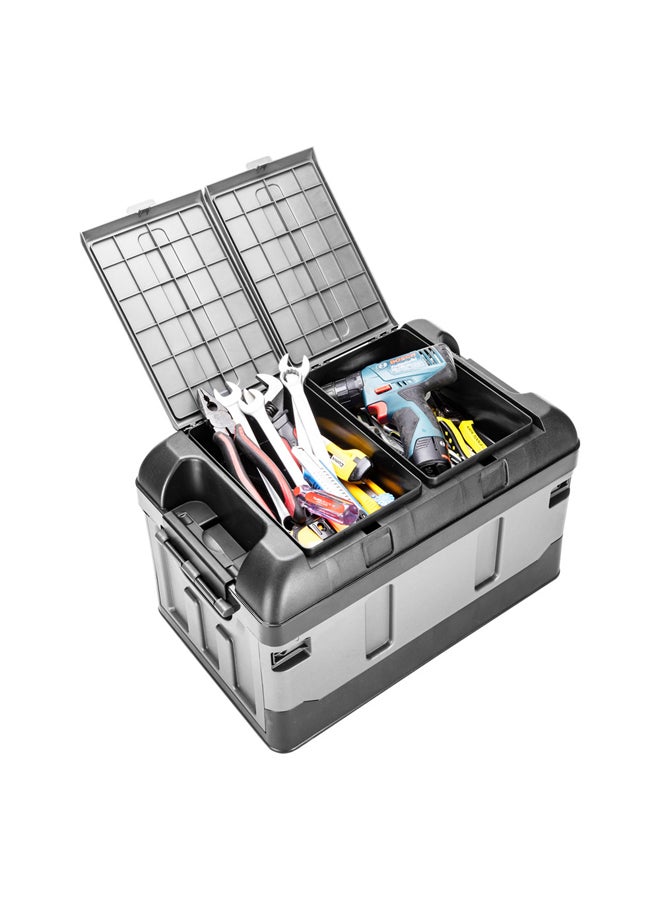 DPT Plastic Tool Box, Kit Box, Black*Gray, Size 46*28*29 Cm - Image 2