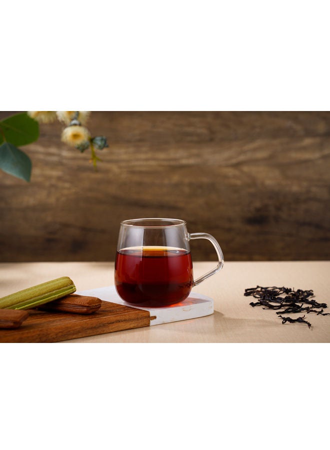 REEM 2-Piece Borosilicate Glass Cup 200ML Clear - Image 4