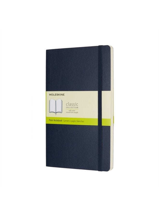 Moleskine Sapphire Blue Large Plain Notebook Soft - Paperback