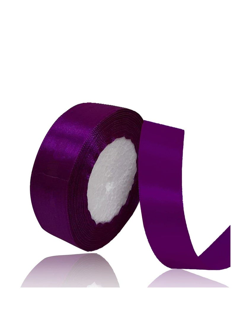 MARKQ Magenta Satin Ribbon, 24mm x 25yd Fabric Polyester Ribbon for Gift Wrapping, Party Favors, Wedding Decorations, Bow Making, Bouquets, Sewing Projects & Craft Supplies - Image 1