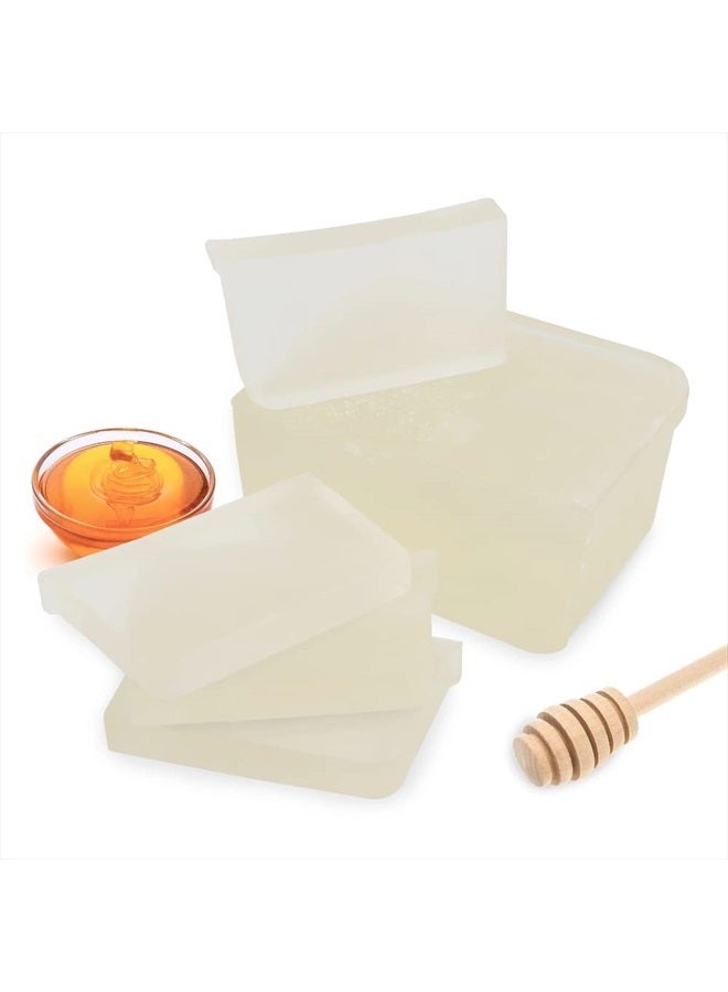 Primal Elements قاعدة صابون العسل - قاعدة صابون مرطبة قابلة للذوبان والسكب من الجلسرين للحرف وصناعة الصابون، سهلة القطع، بدون رائحة - 2 باوند - Image 2