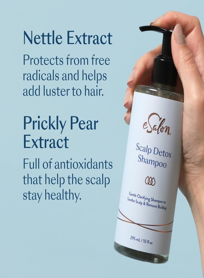 eSalon Scalp Detox Shampoo, Gentle Clarifying with Nettle and Prickly Pear Extract, 10 fl oz - Image 2