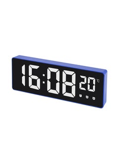 Creative mirror clock mute LED electronic clock student three sets of alarm clock children bedside table clock 0715 JX015 blue shell white lamp