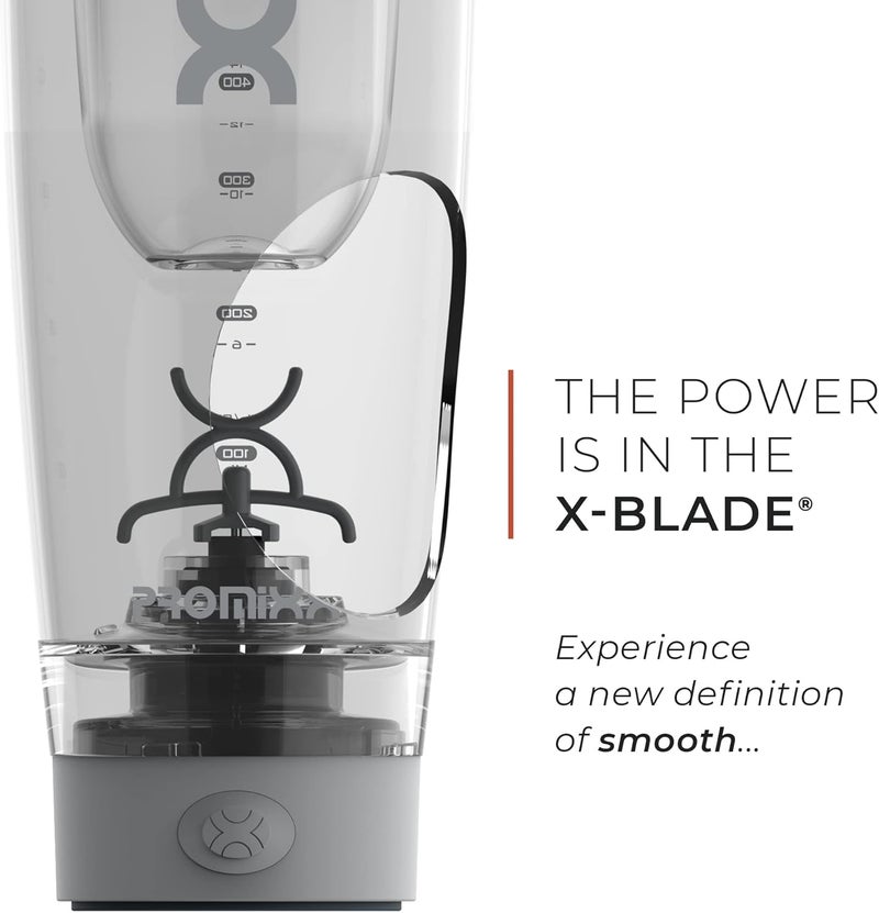PROMIXX Electric Protein Shaker, Vortex Mixer With X-Blade Technology, 600Ml Bpa Free Blender Bottle, Durable And Easy Clean Sport Shaker, Graphite Grey - Image 3