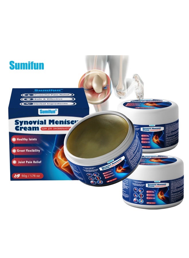 سوميفون كريم سومي فن لمفاصل الركبة، عبوة من 3 قطع، 50 غرام - يُخفف آلام المفاصل، والروماتيزم، والأوجاع والشد العضلي، والالتواءات والكدمات، ويُغذي ويُقوي المفاصل لكبار السن ومتوسطي العمر. - Image 1