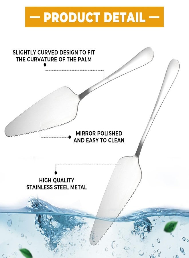 Tobeelec 30 Pcs Stainless Steel Cake Server, Pie Server Stainless Steel Cake Pie Pastry Server Rustic Cake Server l Pie Spatula Pie Serving Utensil for Pizza Dessert Cheese Cutting, 9 Inches, Silver - Image 3