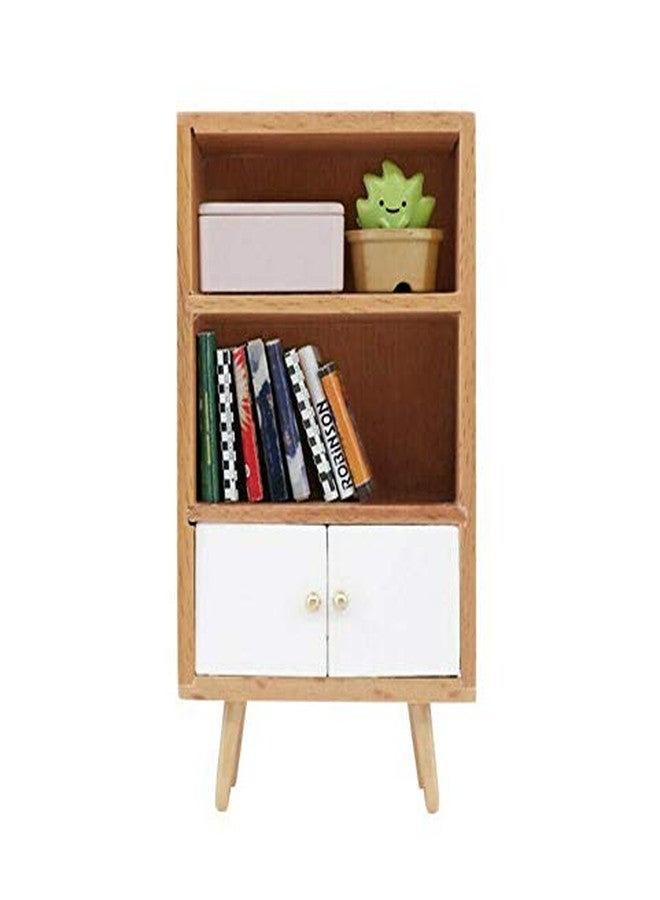 EatingBiting 1:12 Dollhouse Miniature Furniture Wooden Furniture Bookcase Sideboard Cabinet Shelf Bookshelf Storage Bookcase Storage Shelves Organizer Cabinet Storage Shelves Room Mini Furniture - Image 5