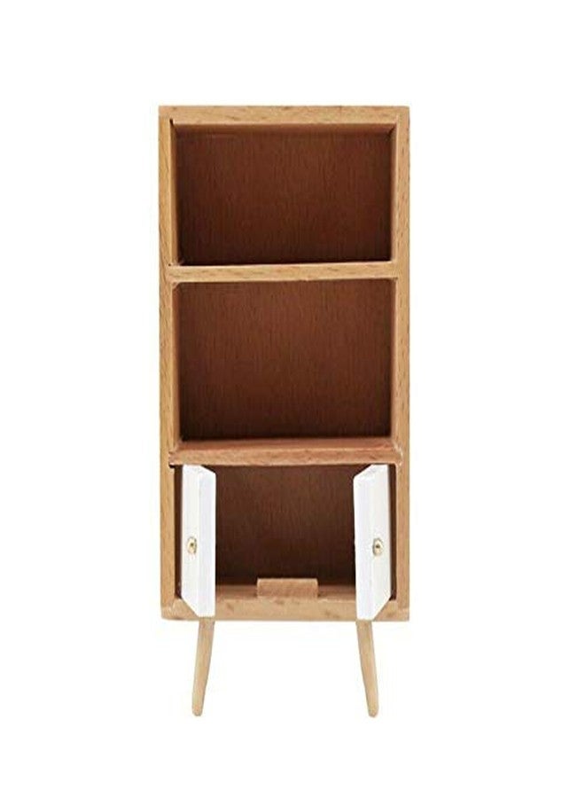 EatingBiting 1:12 Dollhouse Miniature Furniture Wooden Furniture Bookcase Sideboard Cabinet Shelf Bookshelf Storage Bookcase Storage Shelves Organizer Cabinet Storage Shelves Room Mini Furniture - Image 4