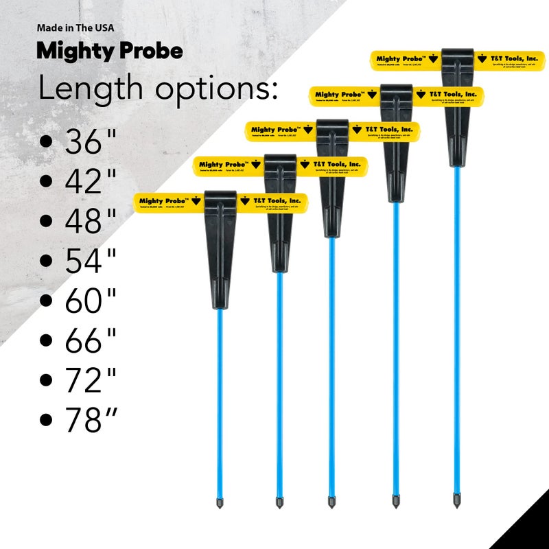 T & T Tools T&T Tools Mighty Probe Insulated Metal Soil Probe - Probing Rod, T-Handle Steel Rods, Landscaping Tools (1, 48-Inch Long Overall w/ 3/8" Metal Round Rod) - Image 4