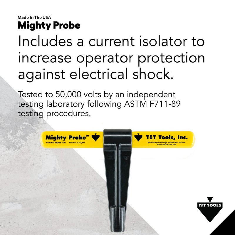 T & T Tools T&T Tools Mighty Probe Insulated Metal Soil Probe - Probing Rod, T-Handle Steel Rods, Landscaping Tools (1, 48-Inch Long Overall w/ 3/8" Metal Round Rod) - Image 2