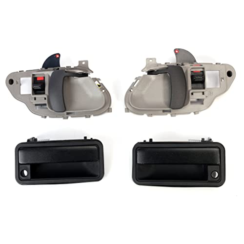 BENERAY Exterior Door Handles 5742229,15742230 & Inside Door Handle Kit 15708043,15708044,Fits for Chevy Silverado/Cheyenne/Tahoe,Fits for GMC Yukon/C1500/K2500/3500,Front Left Right Side 1995-2000 - Image 1