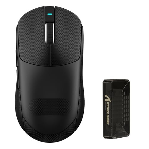 MAMBASNAKE Attack Shark X8 PRO 8K Wireless Gaming Mouse,PAW3395PRO 40K DPI Sensor,Tri-Mode Broadcom BK52820 Chip,Superlight Ergonomic Mouse for Large Hands,Cloud-Based Software,for Win/Mac(Black&Tape) - Image 1