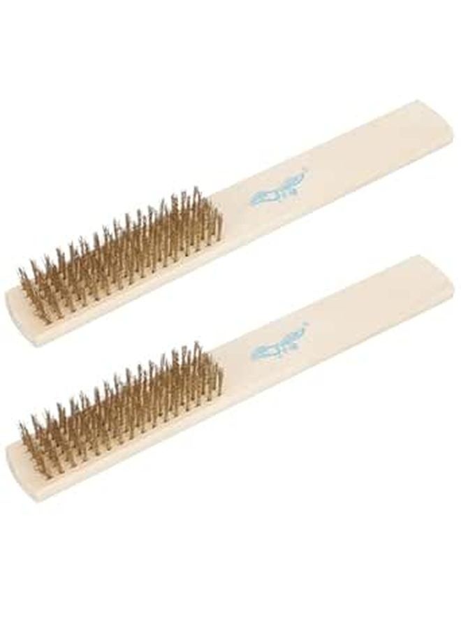 2Pcs Steel Wire Rust Removal Brush Set For Slag Wood Debris Cleaning - Image 1
