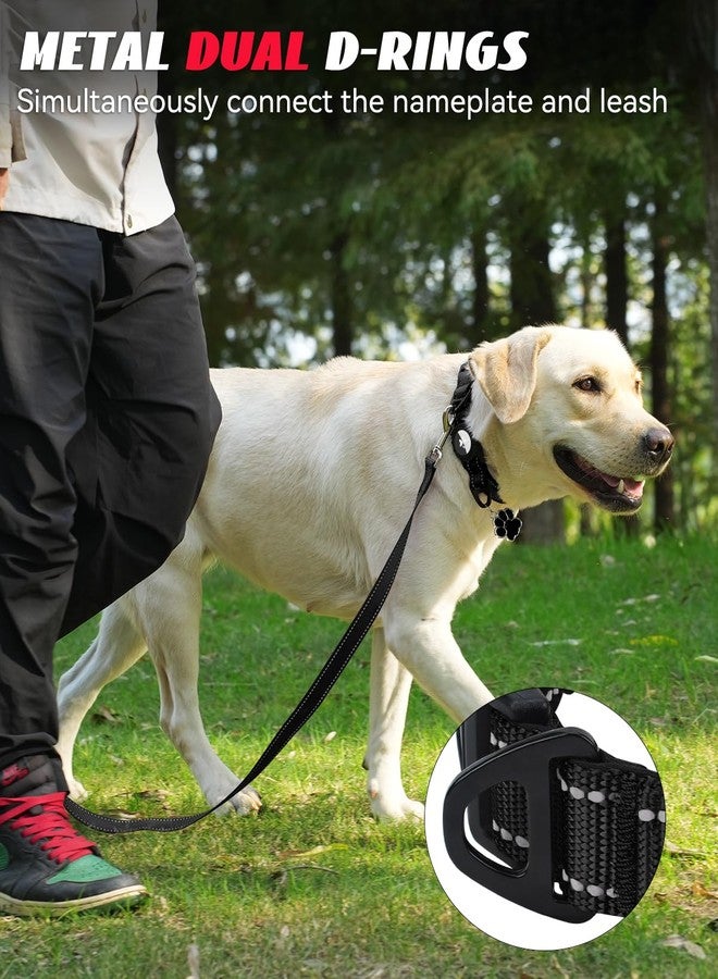 Joytale Airtag Dog Collar, Reflective Pet Collar with Waterproof AirTag Holder, Dual D-Rings, Soft Padded Adjustable for Small Dogs, Black, S - Image 4